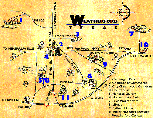 Click for a larger Weatherford Map